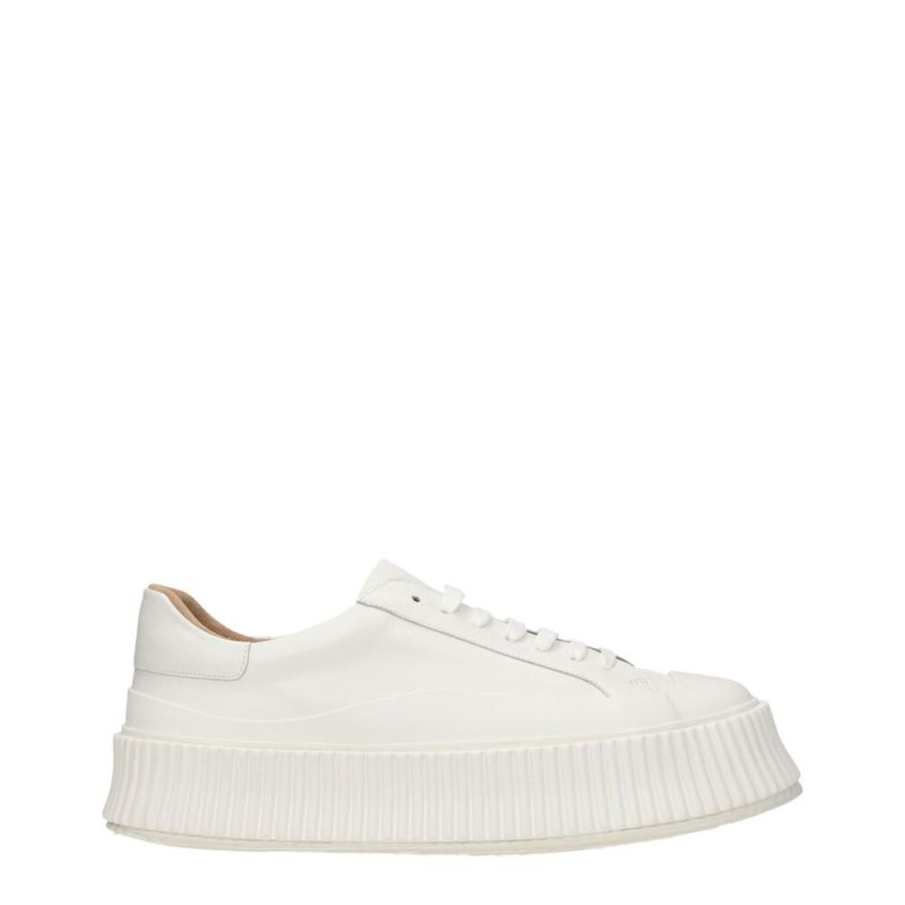 Jil Sander White Leather Platform Women's Sneakers